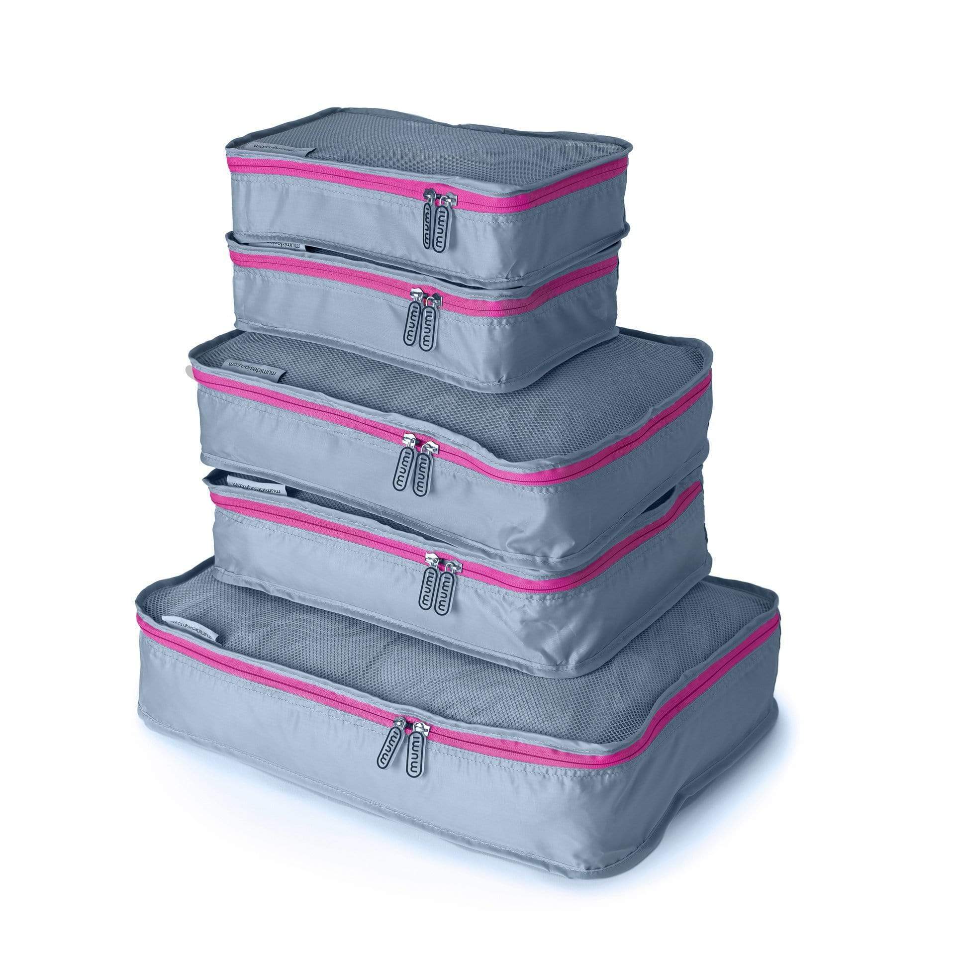 mumi PACKING CUBES pink packing cubes (set of 5)