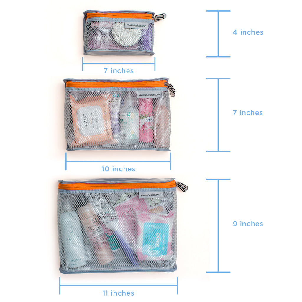 toiletry cubes (set of 3)