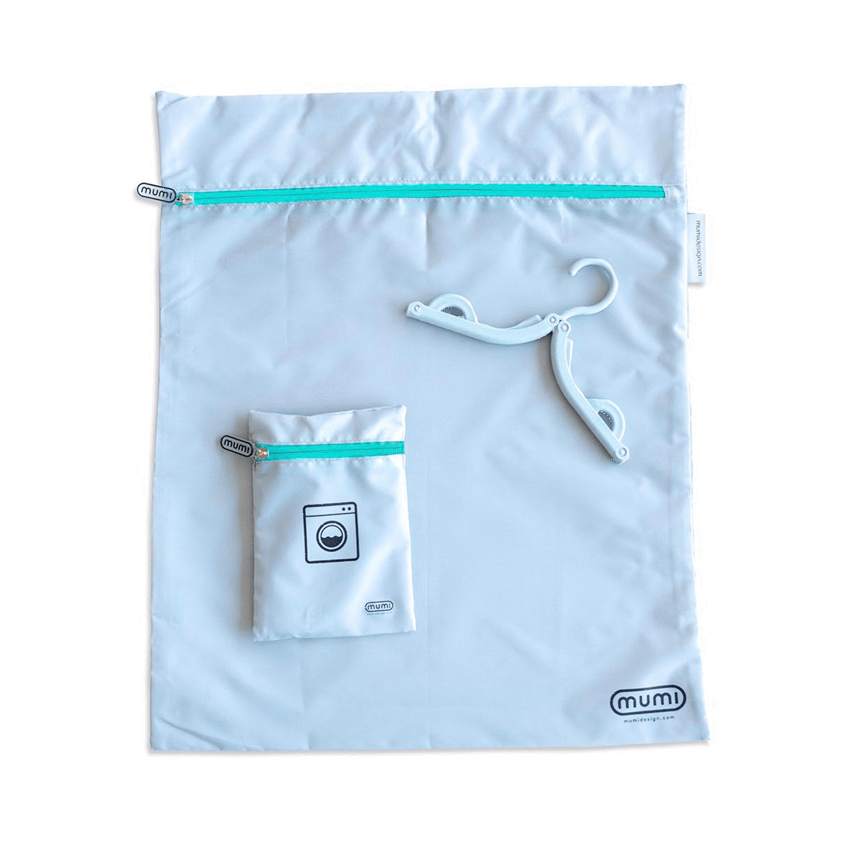 Mumi Travel Laundry Bag, Moisture and Smell-Proof, Wash Bags Separate Laundry from Clean Clothes, with Folding Hanger and Outer Bag