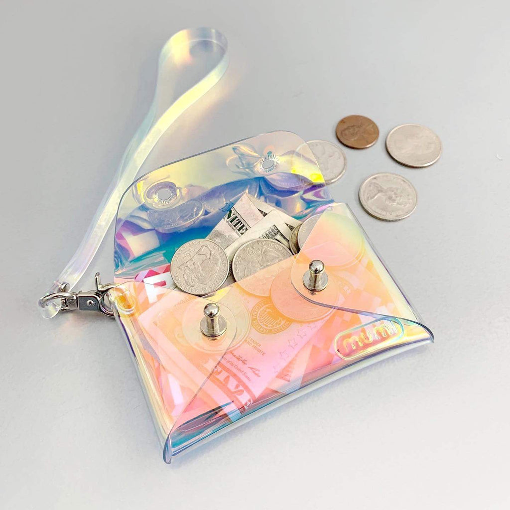 mumi on the go Default holographic coin pouch