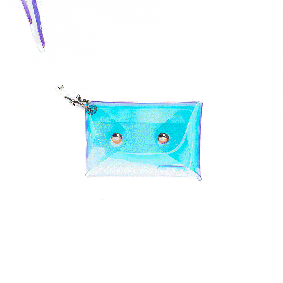 mumi on the go Default holographic coin pouch