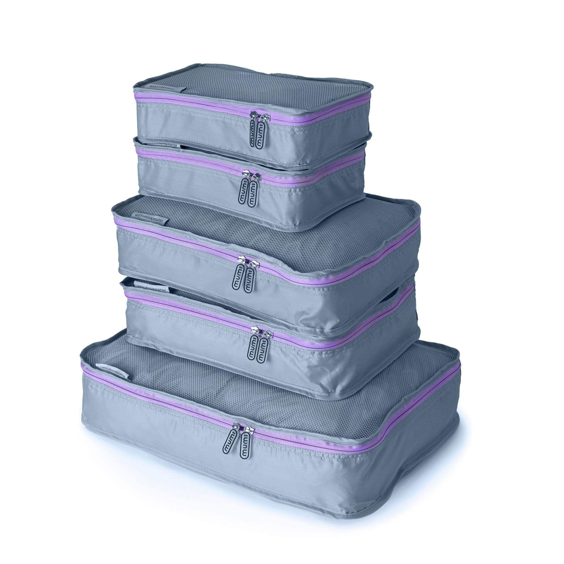mumi PACKING CUBES purple packing cubes (set of 5)