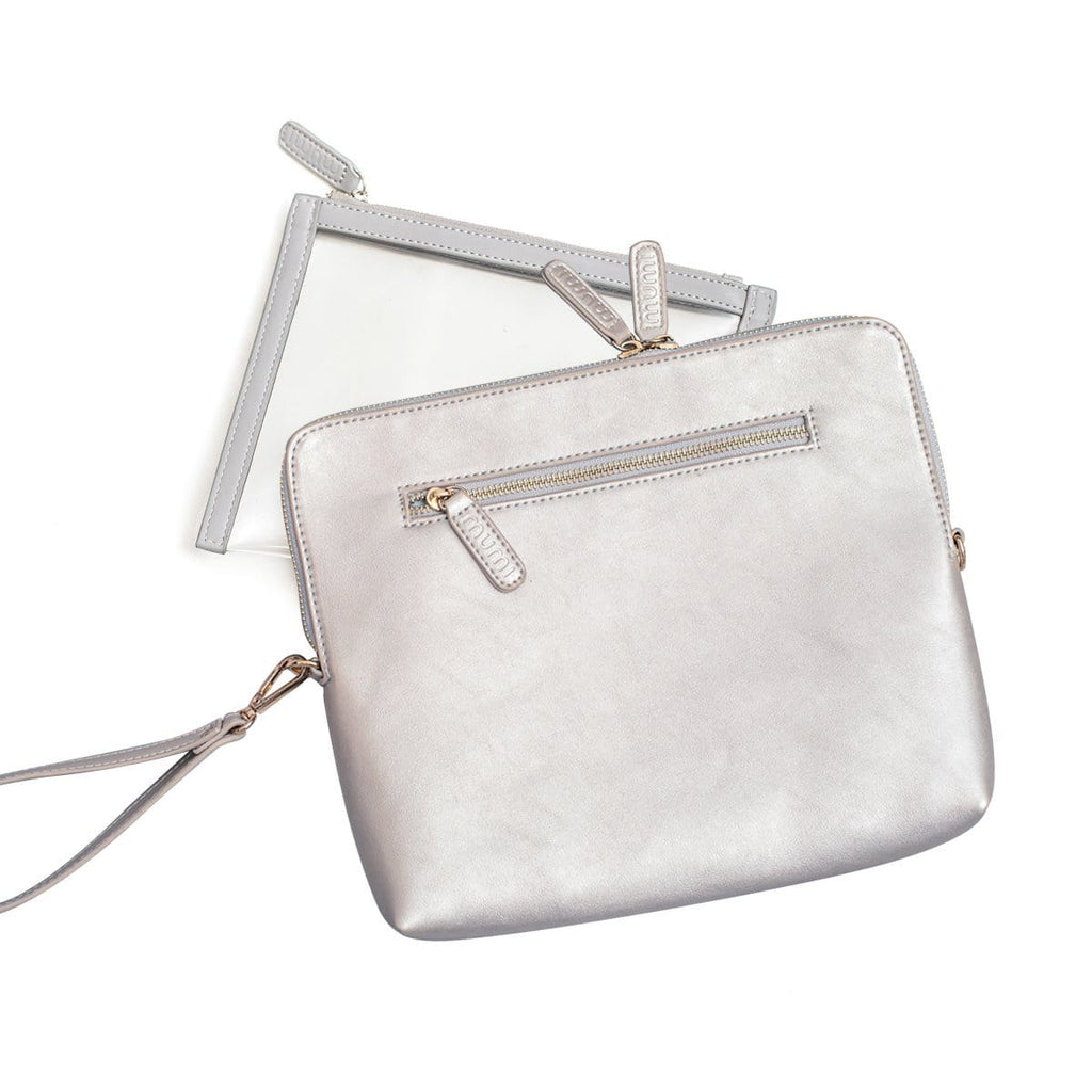 mumi travel clutch silver mumi x Neat organizing clutch